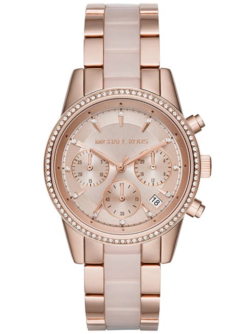 Michael Kors Women's Chronograph Ritz Rose Gold